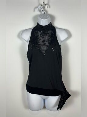 NEXT black halter neck lightweight evening blouse Size UK‎ 12 US 8